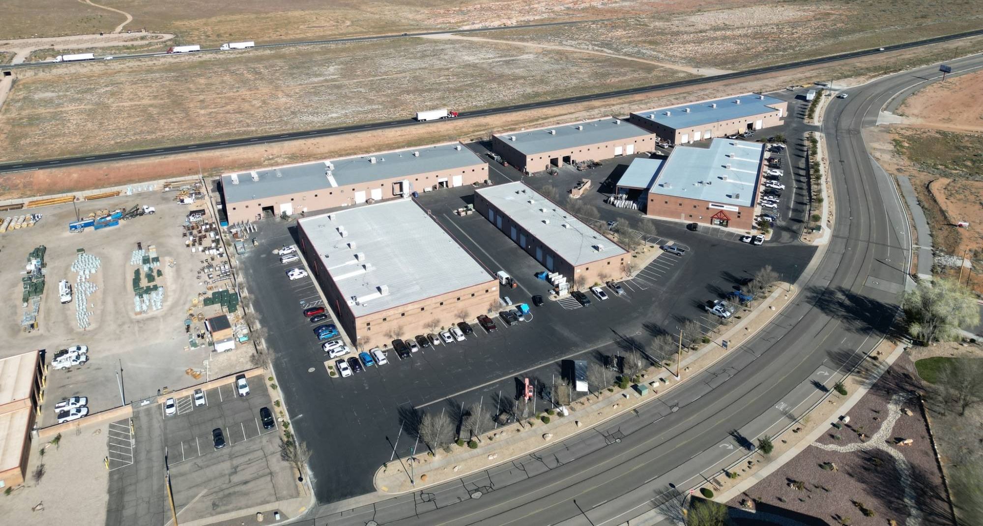 Aerial view of our Northridge commercial condo park in Hurricane, Utah